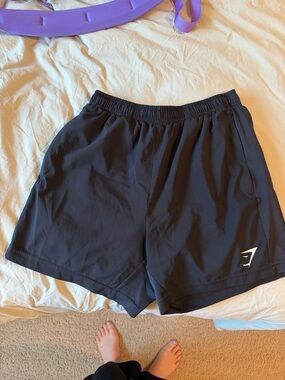 Gymshark Black Training Shorts with White Logo